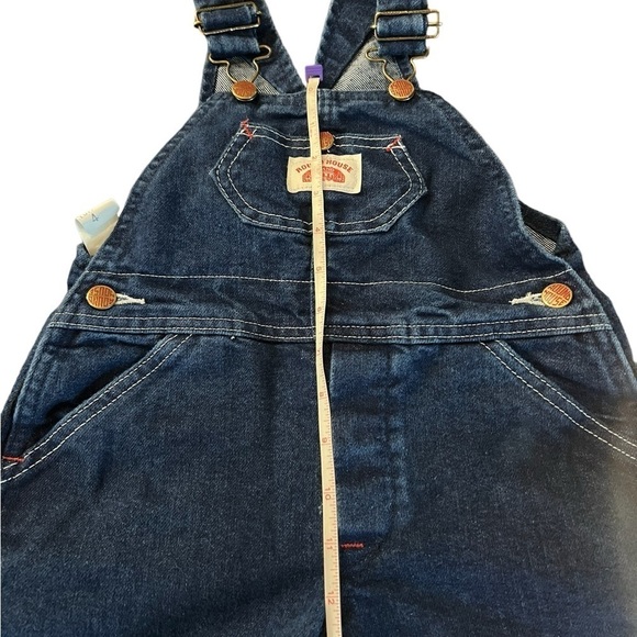 ROUNDHOUSE UNISEX DARK WASH DENIM OVERALLS SIZE 4T - Picture 6 of 9